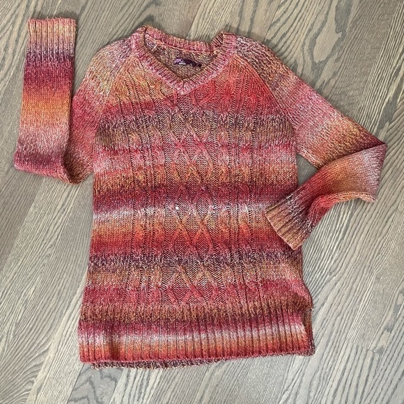 Leisel sweater in red ombré knit - Picture 3 of 7